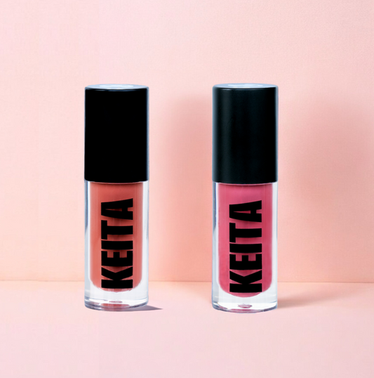 Tinted Lip Oil Duo - Worthy + Powerful (Peach Brown + Pink)